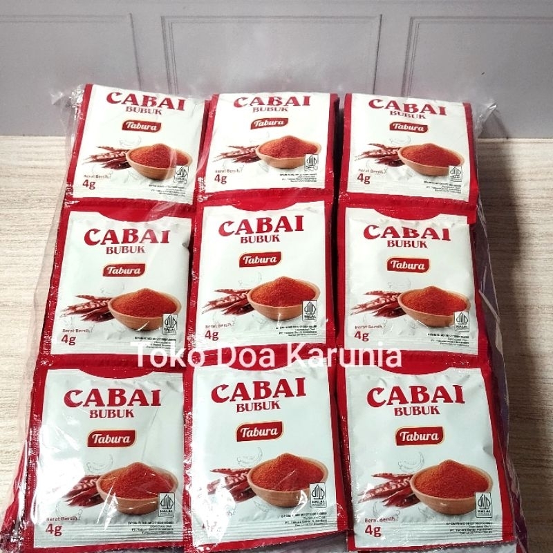

Cabai Bubuk Tabura Renceng (12 sachet)