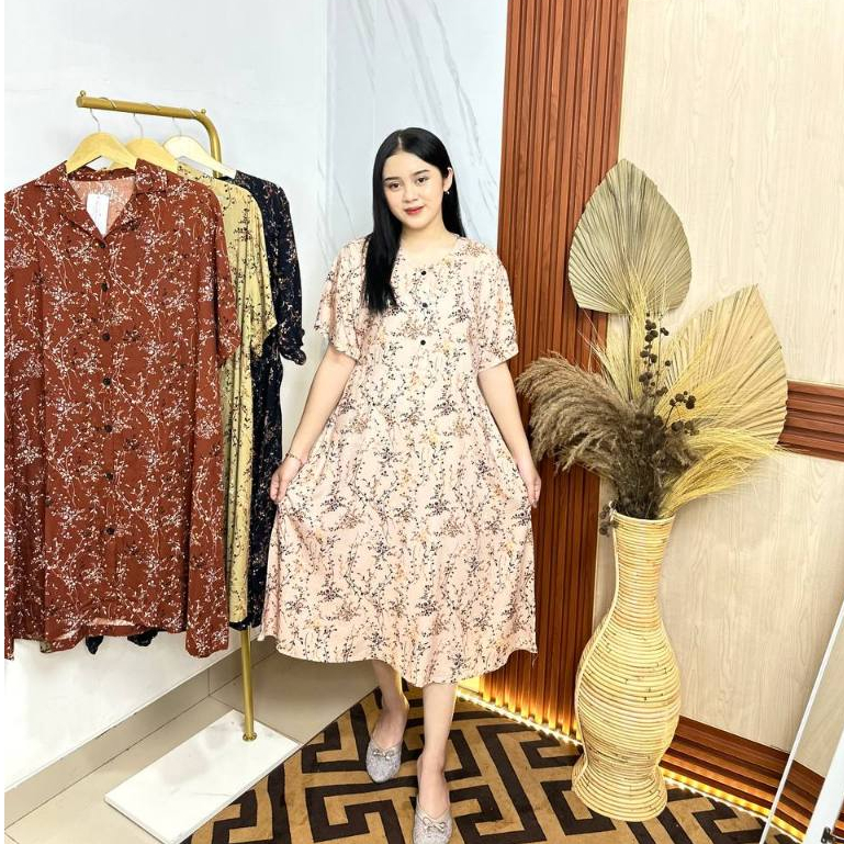 PUTRI DIAN - Daster Kancing Depan Wanita Rayon Premium Busui Bumil Friendly - DIAN SERIES