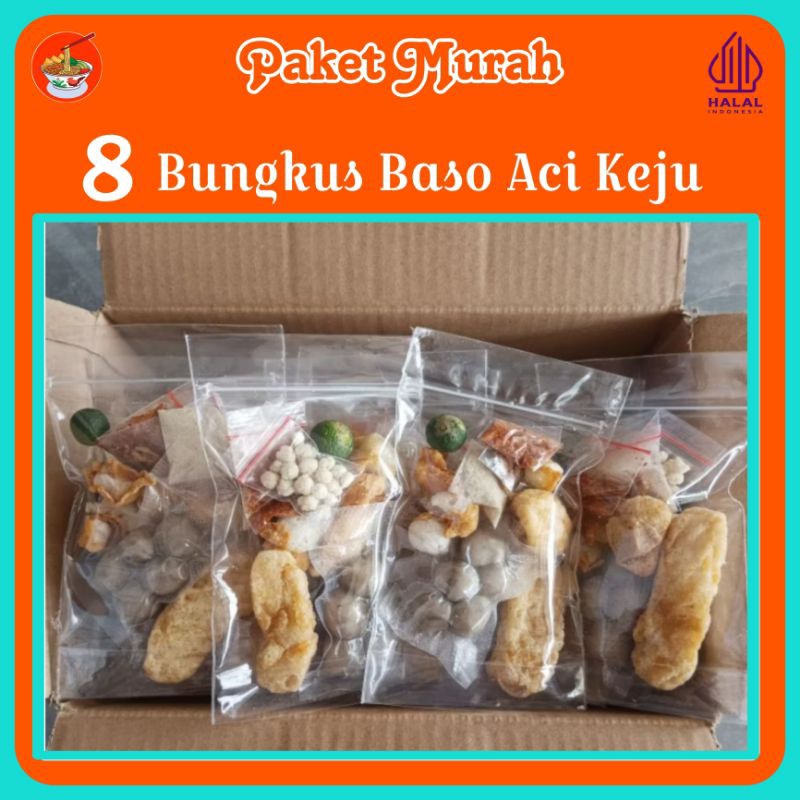 

(PAKET MURAH) 8 Bungkus Bakso Aci isi Keju