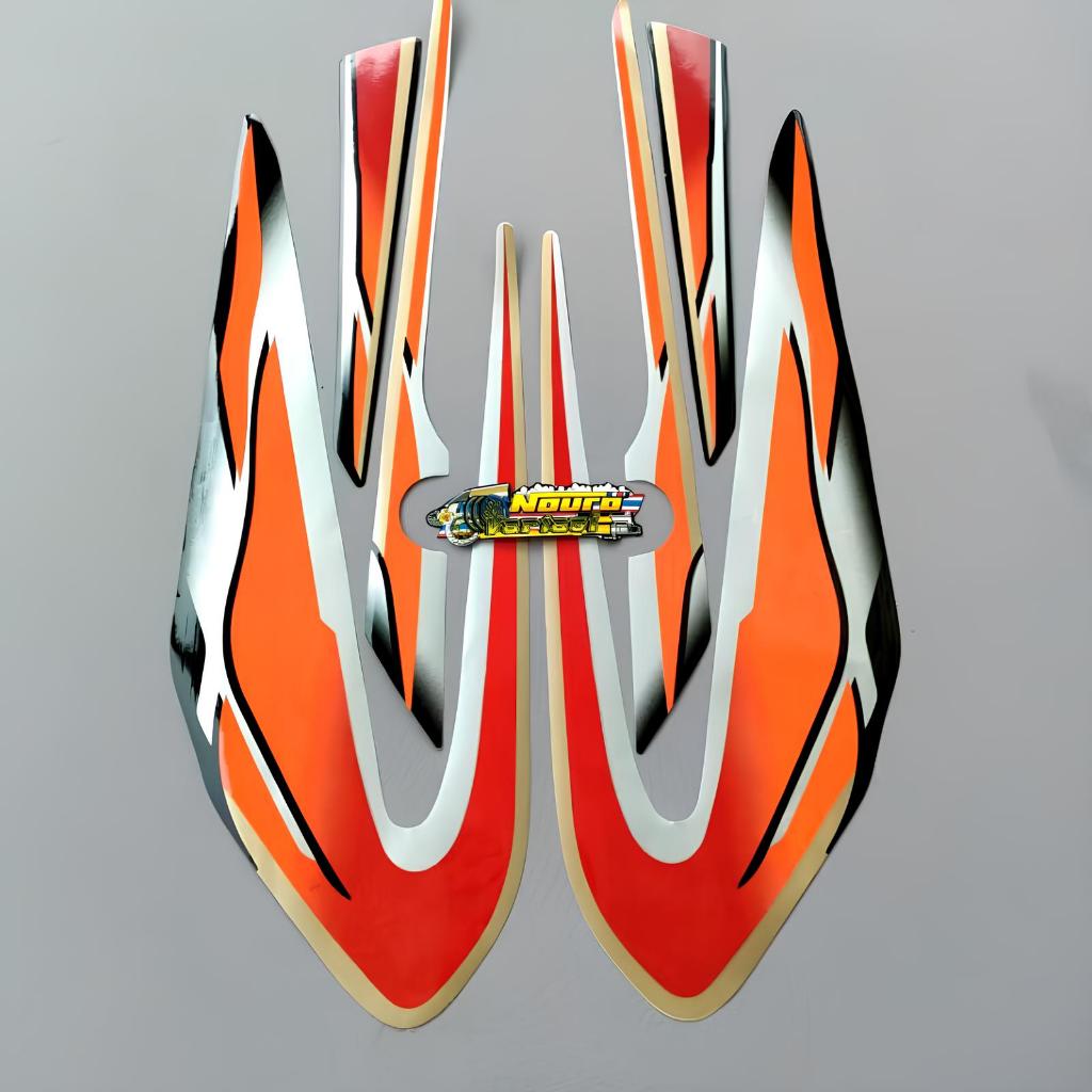 stiker striping yamaha rx s rxs spesial 1999 merah orange lis body standar berkualitas original