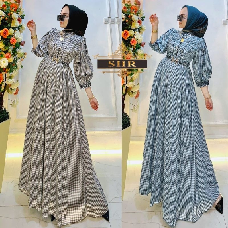 Ready Gamis Kotak Dinda ORI 100% SHR