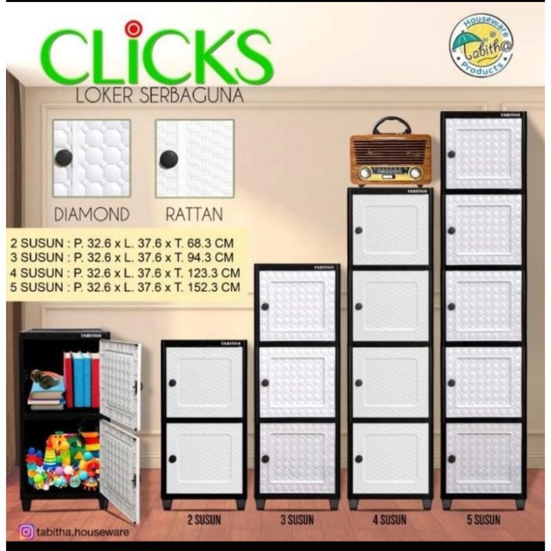 lemari loker 4susun /tabitha/plastik