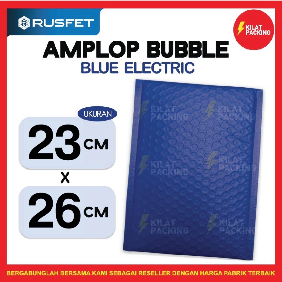 

Amplop Bubble Packaging Online Bubble Mailer Polybubble Blue Electric 23x26cm Satuan