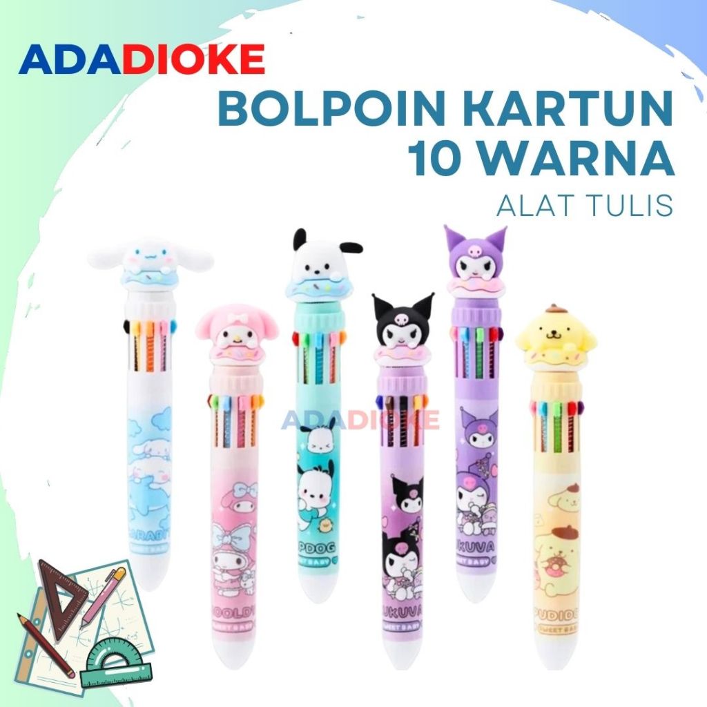

Pulpen Pen Mekanik Pena Mekanik 10 Warna Bolpoin Mekanik 10 Warna Pen Karakter Kartun
