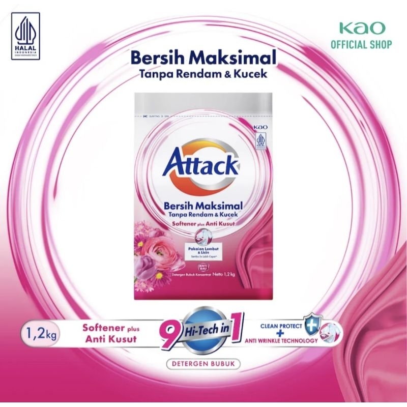 ATTACK Plus SOFTENER 1200Gram / ATTACK DETERJEN 1200 Gram