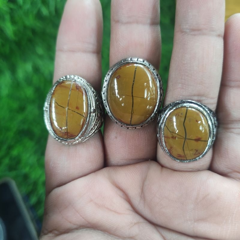 cincin batu akik galih asem tapak jalak 100% garansi natural asli alam