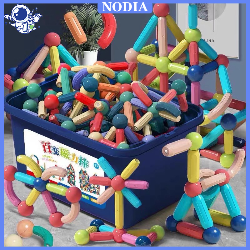 𝐍𝐨𝐝𝐢𝐚 𝐓𝐨𝐲𝐬 Mainan Stick Toddler Magnet | Mainan Blok Magnet Warna-Warni