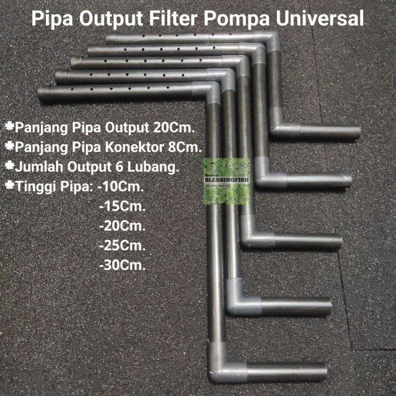Pipa Output Filter Pompa Universal Panjang 20Cm Pipa Lubang Filter Aquarium Kolam Pipa Output Lubang