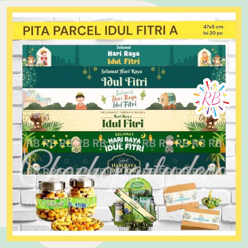

Paper Belt Idul Fitri A Isi 20 / Belt Box Kue Lebaran / Label Toples Jar Hampers Lebaran / Label Parcel