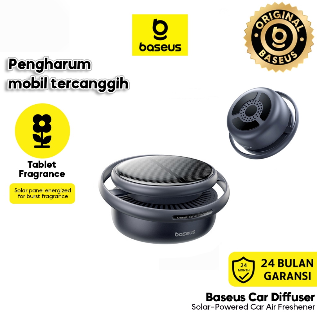 Baseus Car Air Freshener Momentum Series Solar Power Pewangi Mobil Anti Bakteri Panel Surya