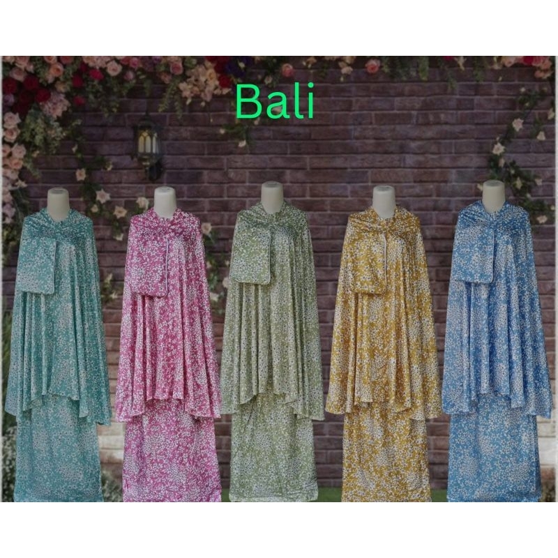 Mukena Bali Motif || Mukena Bali Dewasa || Mukena Rayon
