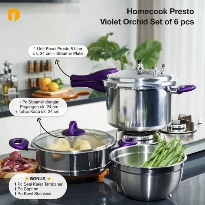 Panci Presto dan steamer homecook