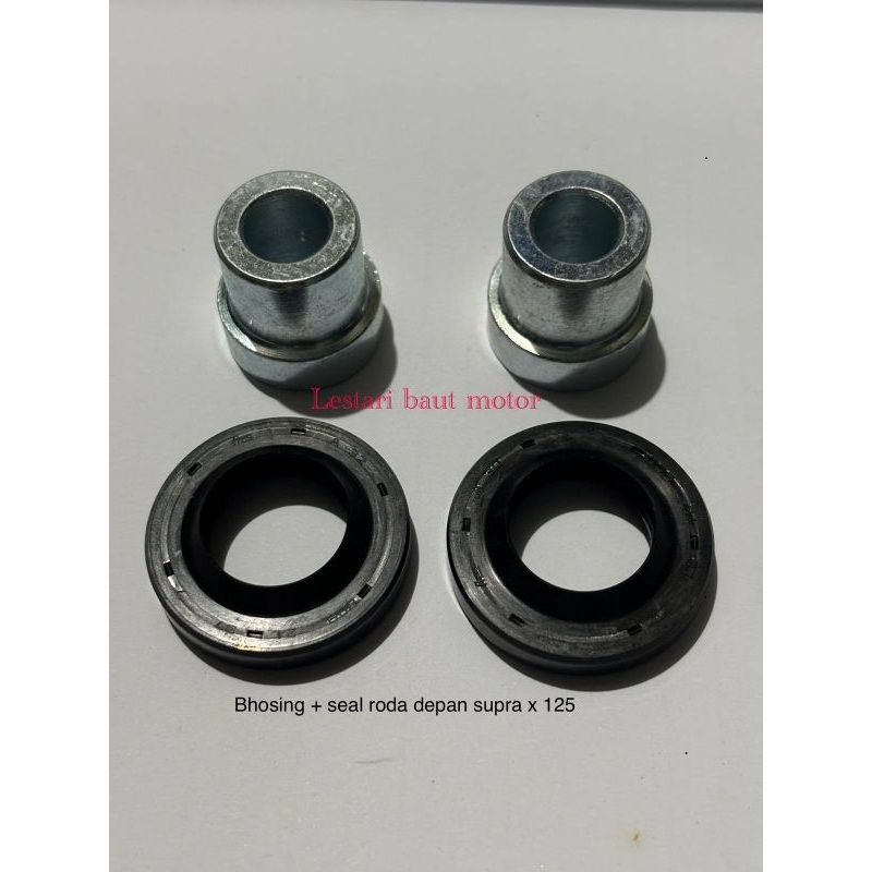 ( 1set 4pcs ) boshing + seal roda depan honda supra x 125 old / bos roda seal roda depan motor supra