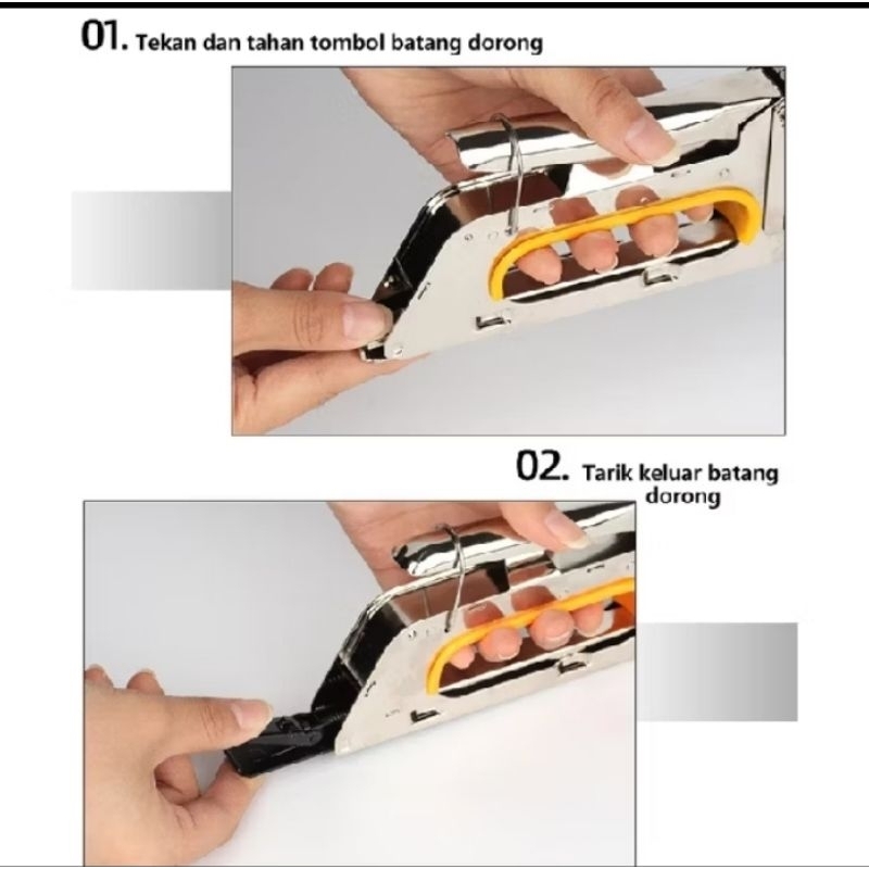 

Staples Tembak R23 Paket + Isi 5000pcs Gun Tacker (8mm).