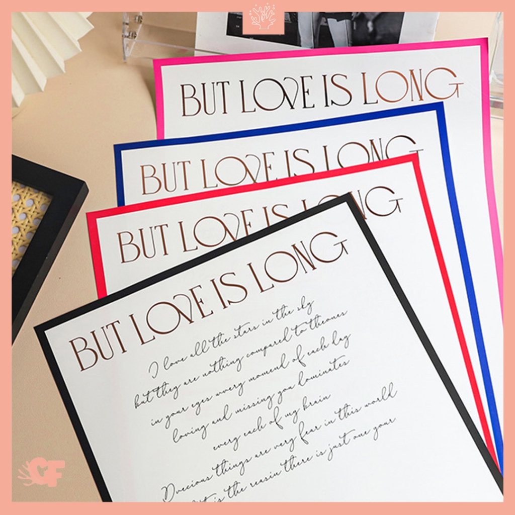 

10 LEMBAR Kertas Buket Bunga Motif Love Is Long White Solid Korean Buket Bunga Flower Wrapping KB67