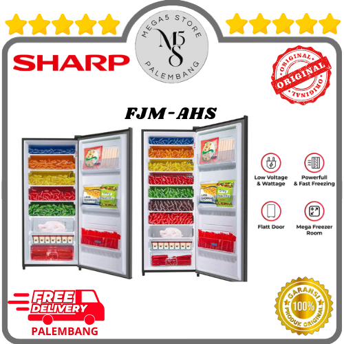 Kulkas Sharp Freezer Kulkas Rak FJM186AHS Kulkas Rak Sharp Kulkas 6 Rak Freezer