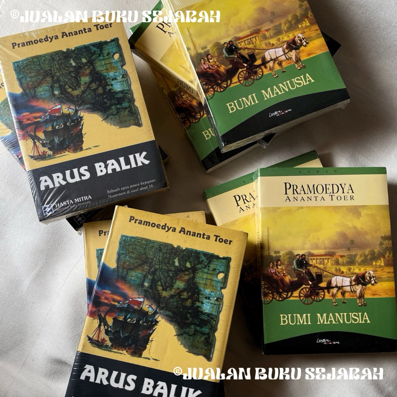 PAKET NOVEL BUMI MANUSIA DAN NOVEL ARUS BALIK PRAMOEDYA ANANTA TOER - TETRALOGI BURU
