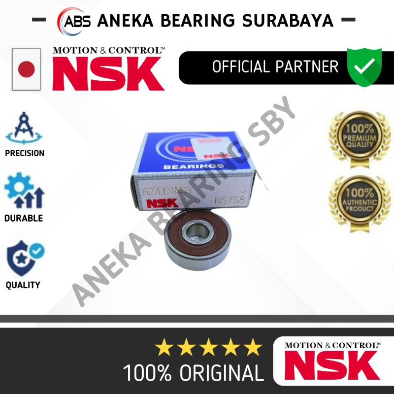 BEARING 627 DD NSK 627DD LAKER LAHER PANCING DINAMO GERINDA 7X22X7