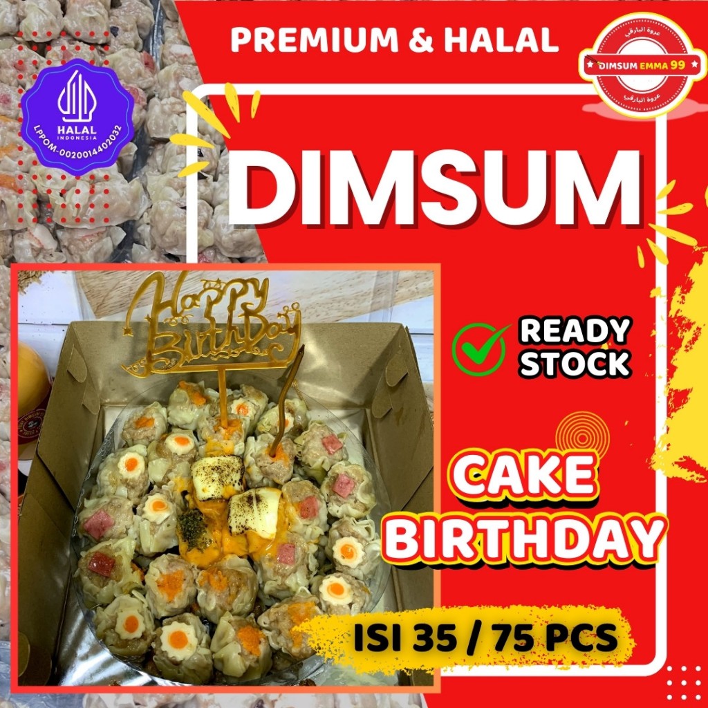 

Dimsum Cake isi 70 Pcs Free Saus Mentai (Dimsum Seribuan) Ready To Eat Halal & Premium