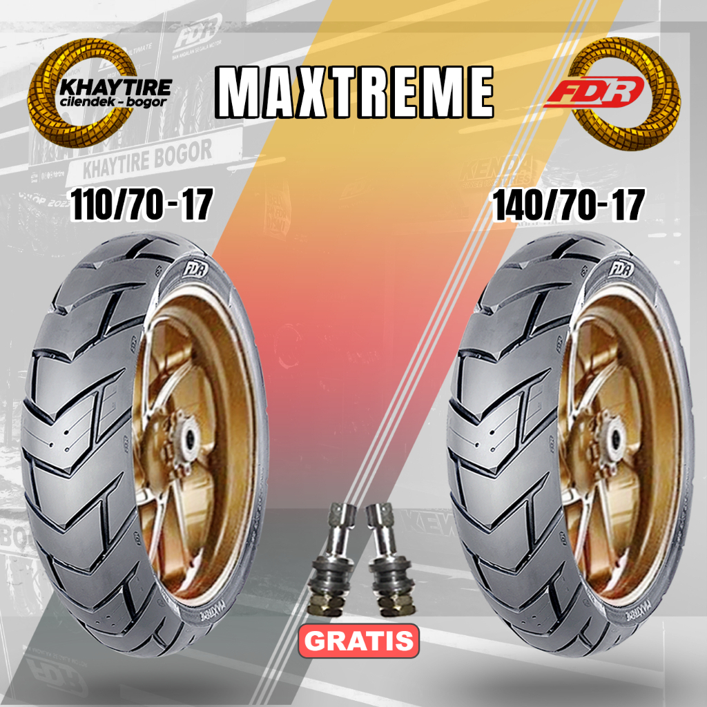 Sepasang Ban Motor Sport-Supermoto FDR MAXTREME 110/70 & 140/70 Ring 17 Tubeless