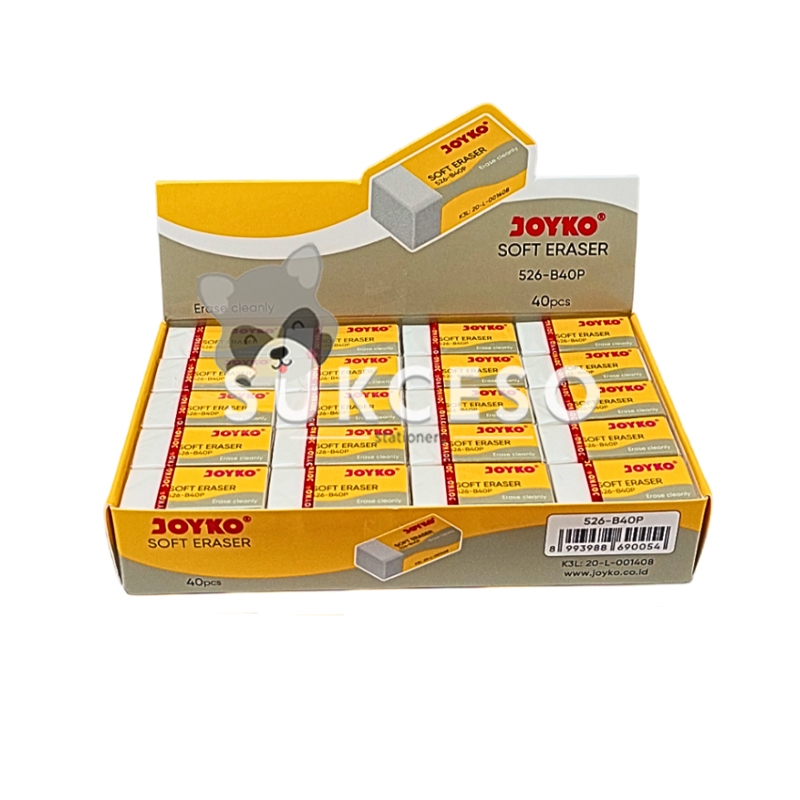 

DIJUAL PER BOX KECIL Joyko Penghapus Eraser 526 B40P Putih Kecil Murah Berkualiitas