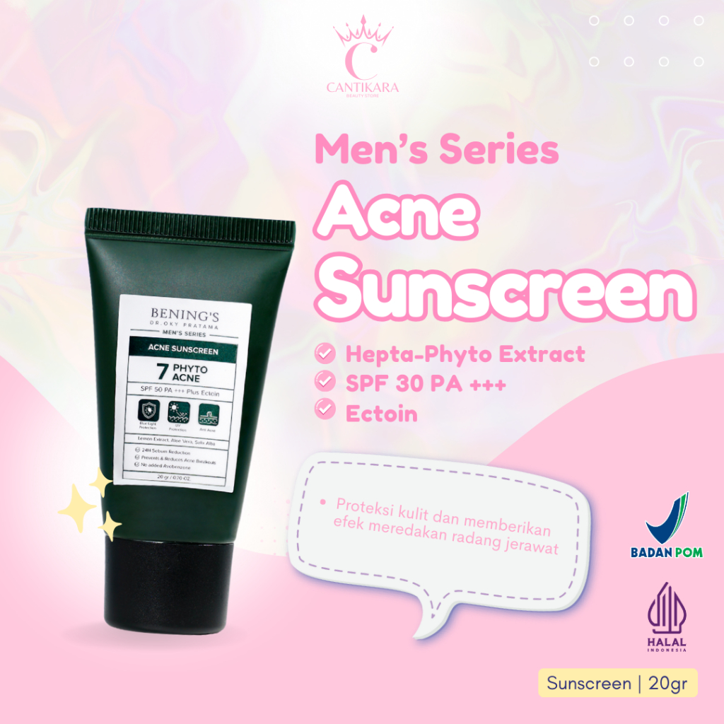 Bening's Acne Sunscreen MEN - by Benings Clinic