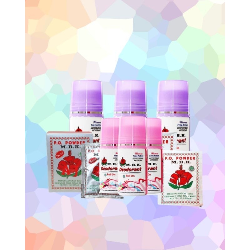 Bedak Ketiak Mbk tabur dan roll on