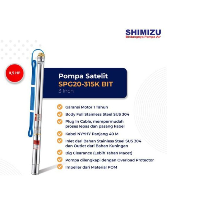 SHIMIZU - POMPA SPG20-315K BIT GARANSI RESMI
