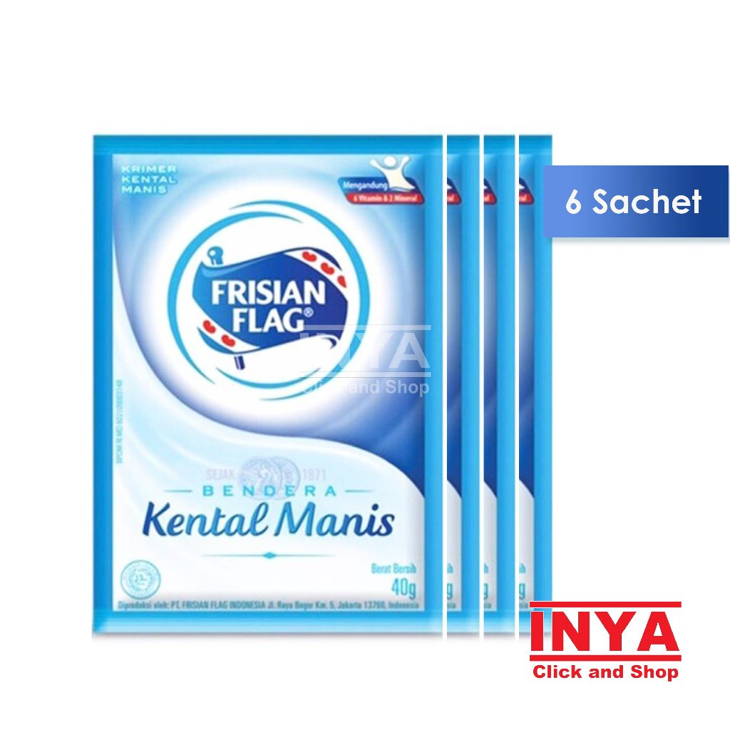 

Frisian Flag Susu Bendera Kental Manis 6x38gr Renceng - Condensed Milk