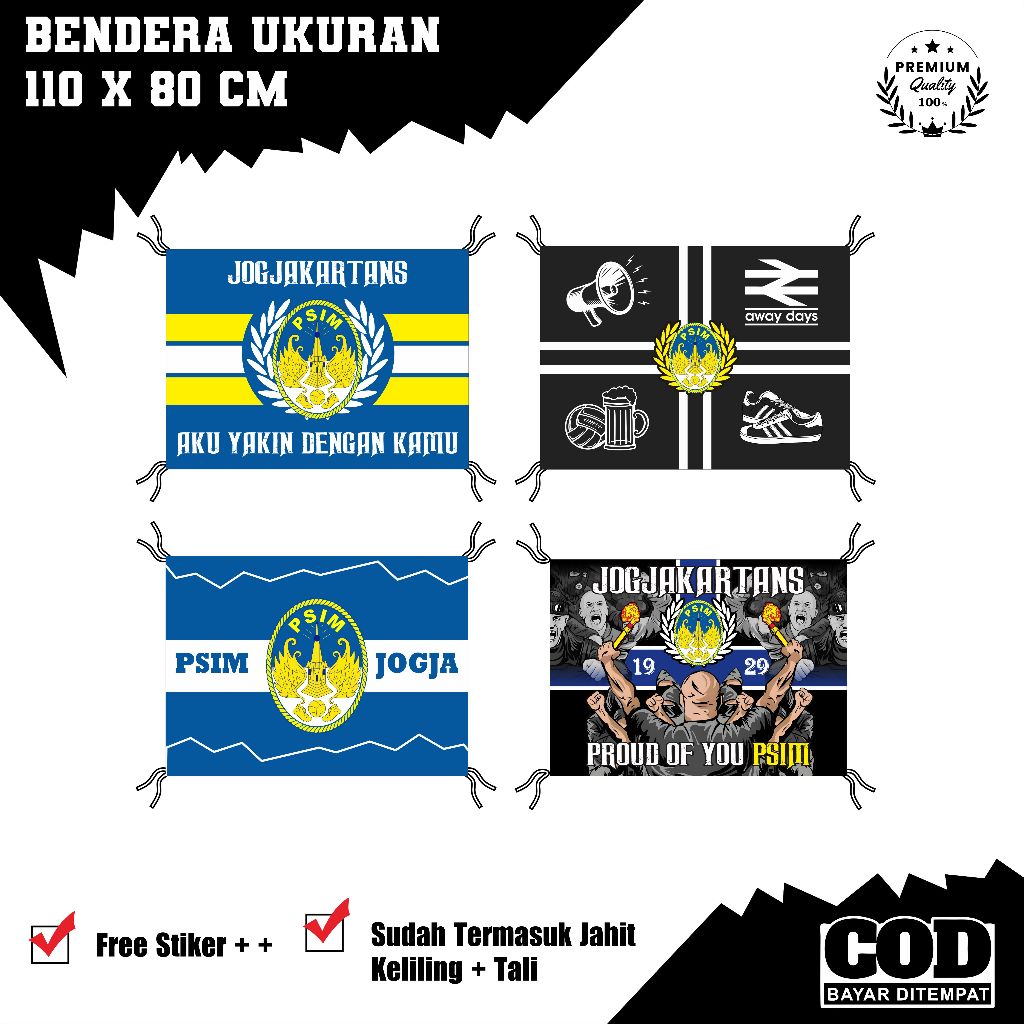 BENDERA PSIM JOGJAKARTA / BENDERA SUPORTER