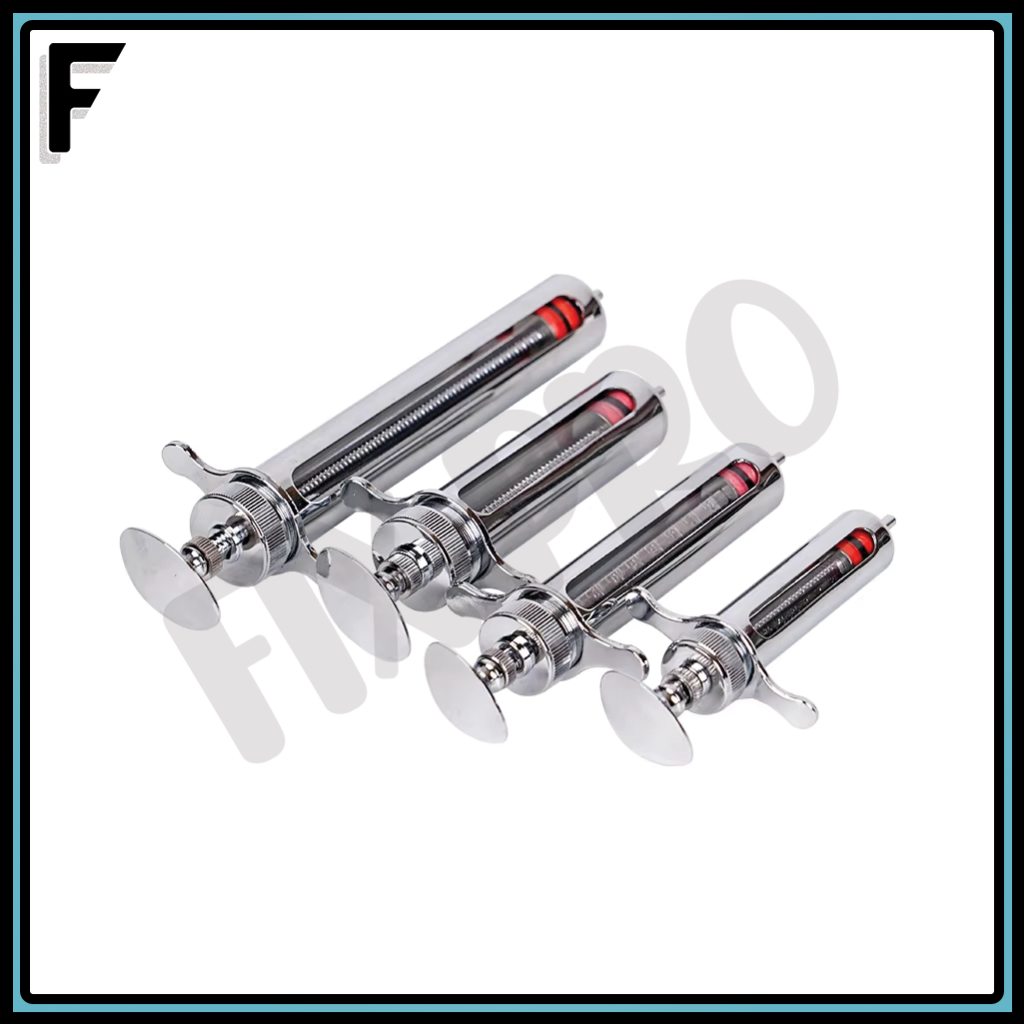 Rumahleha Suntik Stainless Steel Untuk Babi Dan Ayam, Alat Suntik Hewan, Alat Suntik Otomatis Untuk