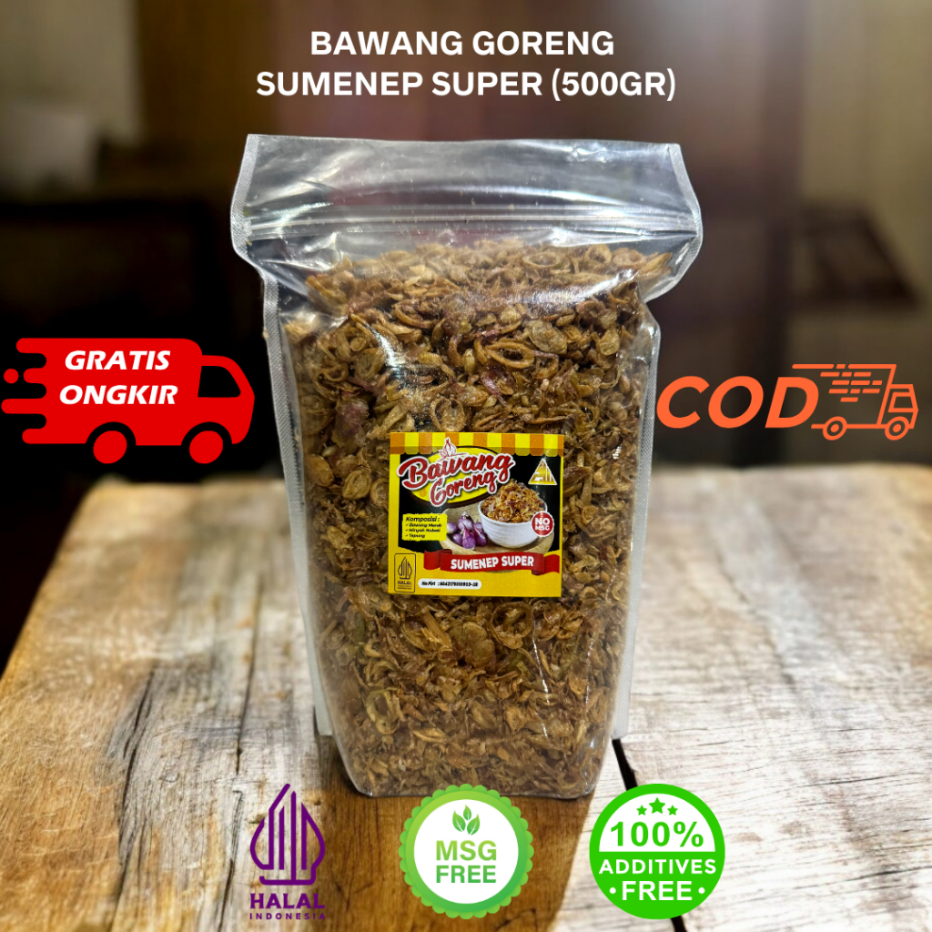 

500gr Bawang Goreng Sumenep Super 500GR brambang goreng sumenep super fried onion asli sumenep super