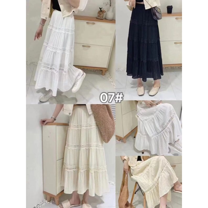 Rok panjang katun susun(09984)