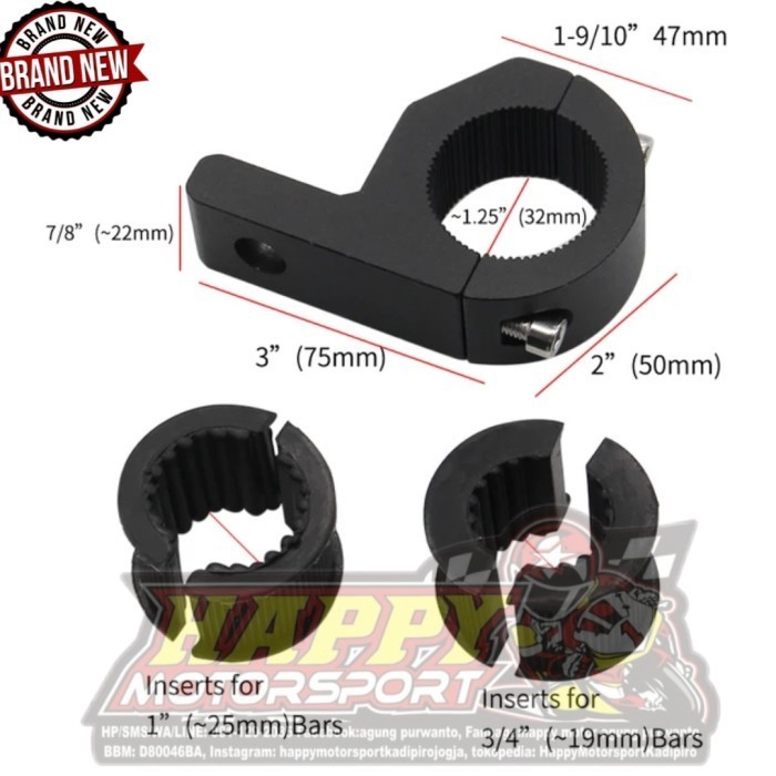 Bracket lampu dudukan lampu sorot universal