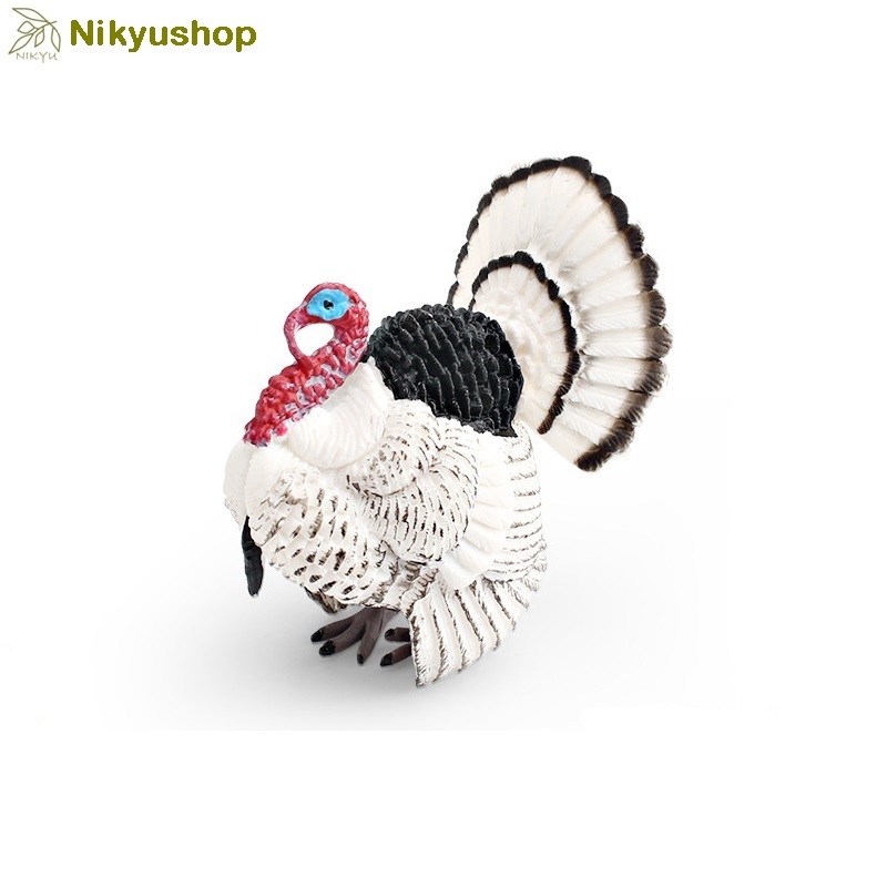 [Nikyushop] Mainan Edukasi Pajangan Miniatur Hewan Ayam Kalkun Royal Palm Turkey Animal Figure
