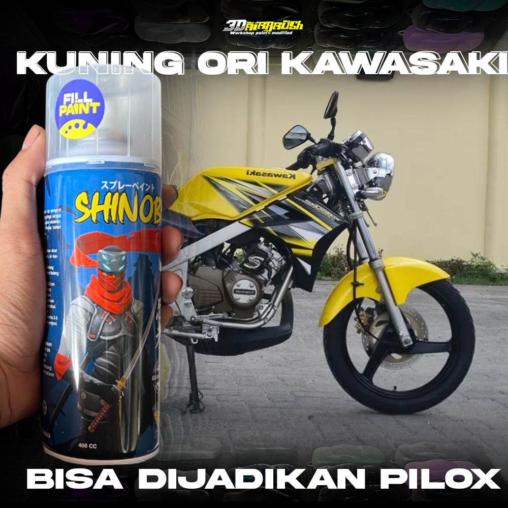 ( BISA DI JADIKAN PILOX ) CAT KUNING ORIGINAL KAWASAKI NINJA SS