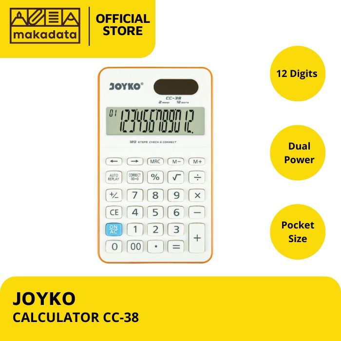 

CALCULATOR / KALKULATOR JOYKO MINI POCKET SIZE CC-38 (1 PCS) MURAH