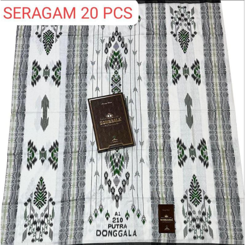 SARUNG TENUN DEWASA DONGGALA SGE HITAM PUTIH | SARUNG SONGKET DONGGALA