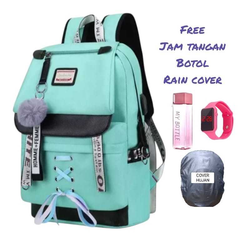 Tas Anak Sekolah Cewek SD SMP SMA Model Korean Style Terbaru