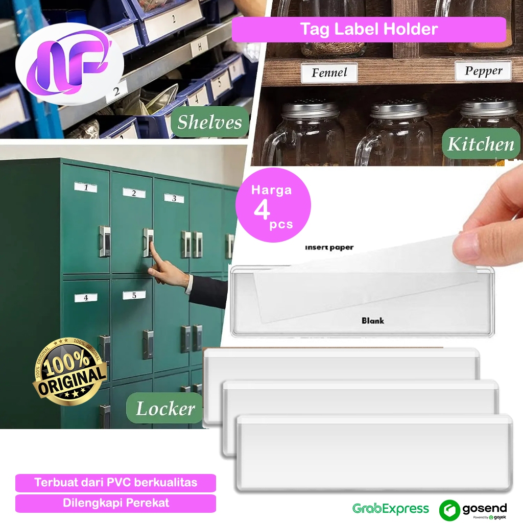 

Mika Label Name Tag Tempel Rak Label Holder Display Harga Price 4 pcs Name Label Self Adhesive Tag Label Harga Rak Toko Display Kartu Promo Gantungan Promosi Rak Gudang Dapur Mini Market Serbaguna