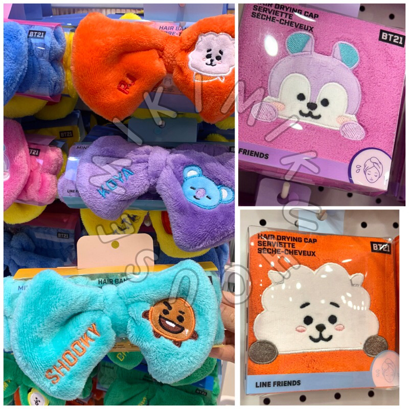 SALE MINISO X BT21 HAIR DRYING CAP HAIR BAND BANDO HANDUK PENGERING RAMBUT MICROFIBER KERAMAS TOWEL 