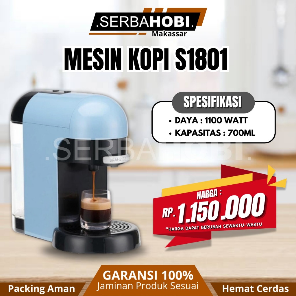Mesin Kopi Espresso Coffee Maker 15 Bar 700ml / MESIN KOPI SCISHARE S1801