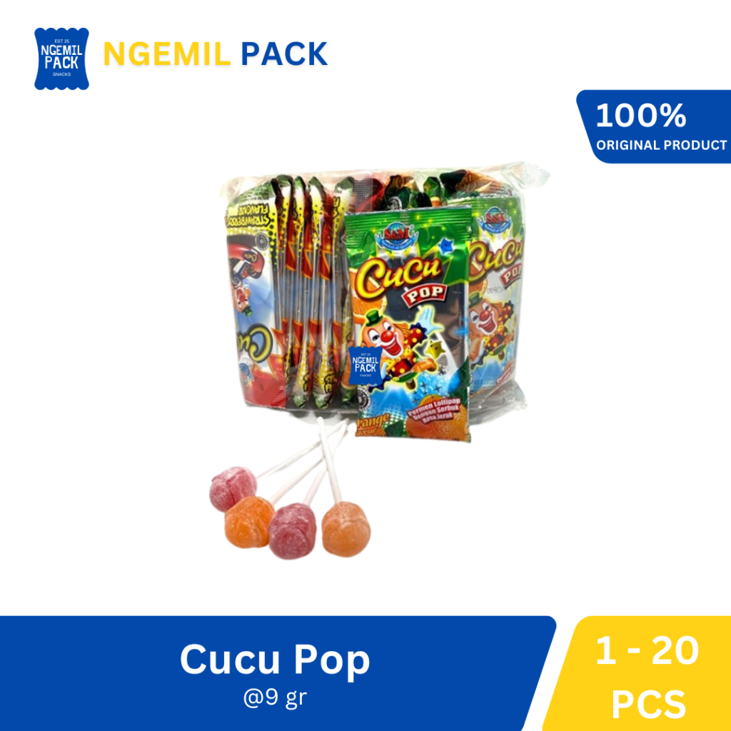 

Permen Cucu Pop Serbuk Lolipop Isi 1pcs/10pcs/20pcs @9Gr