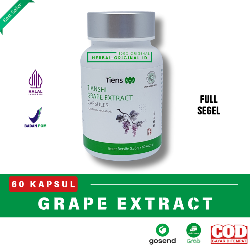 Obat Diet Pelangsing Tiens Tianshi Grape Extract Original Isi 60 Kapsul