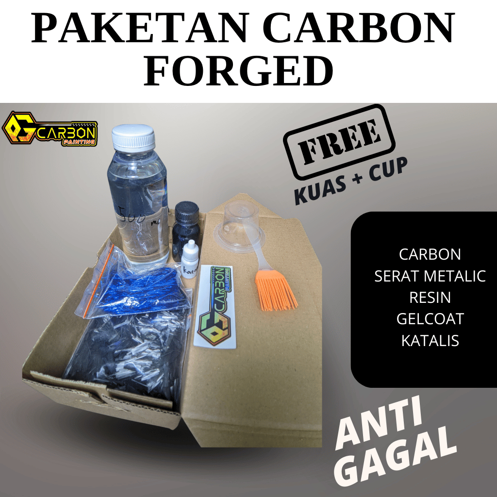 PAKET LENGKAP BAHAN UNTUK  CARBON FORGED YANG PASTI  ANTI GAGAL COCOK BUAT PEMULA YANG MAU BELAJAR S
