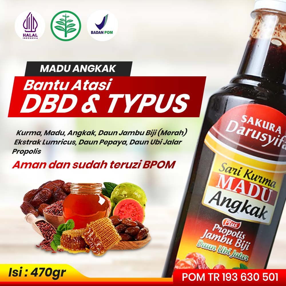 

Ay00! MADU ANGKAK DARUSYIFA 100% + Propolis + Jambu Biji + Sari Kurma