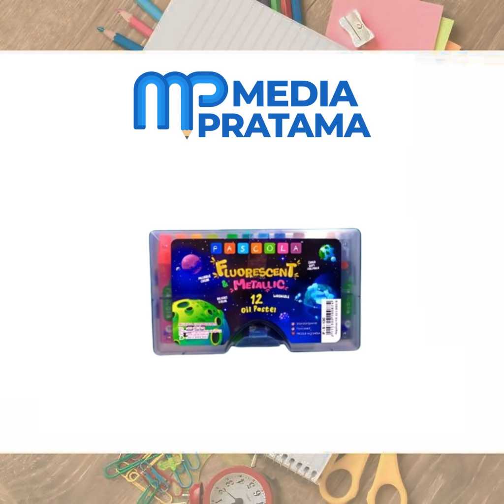 

Crayon pascolla fluorescent metallic oil pastel 12 color MURAH