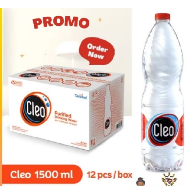 

Cleo 1500 ml isi 12 botol per dus