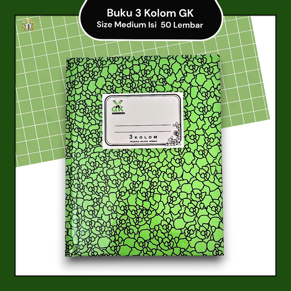 

Buku Kas 3 Kolom Hard Cover Gelatik Kembar Medium 50 Lembar / Buku Akutansi / Serbaguna
