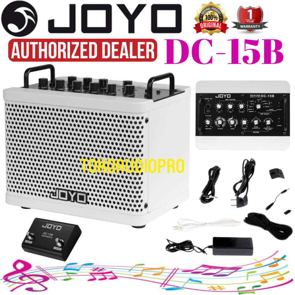 Ampli Gitar Bass Joyo DC15B Digital Rechargeable Bass Combo Amplifier Joyo DC-15B